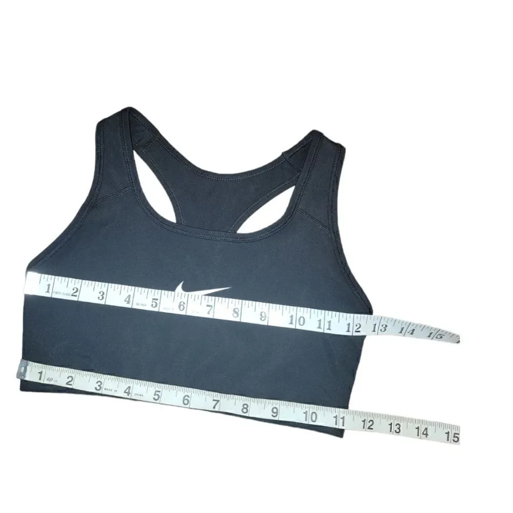 Nike Dri Fit Swoosh Sports Bra Black Racerback S